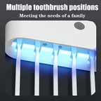Intelligent UV toothbrush sterilizer with automatic toothpaste dispenser